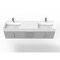 Castello Usa Amazon 72" Wall Mounted Gray Vanity With White Top And Brushed Nickel Handles CB-MC-72G-BN-2056-WH - alternate 3